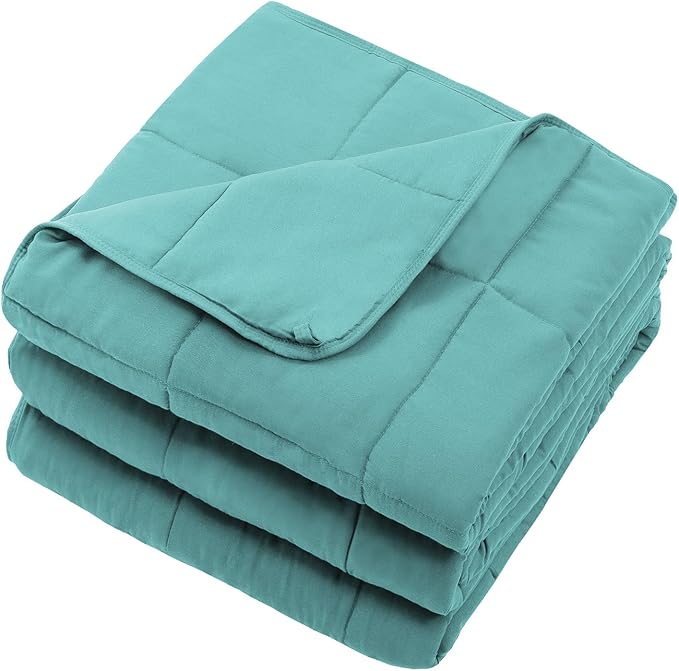 Teal Weighted Blanket for Adults 20lbs, King Size Cooling Heavy Throw Blanket - Image 7