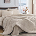 HEVUMYI Beige Tan Twin-XL Comforter Set by HEVUMYI