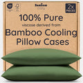 Bambaw 100% Viscose Derived from Bamboo Pillowcase King Size – Set of 2 Cooling by Bambaw