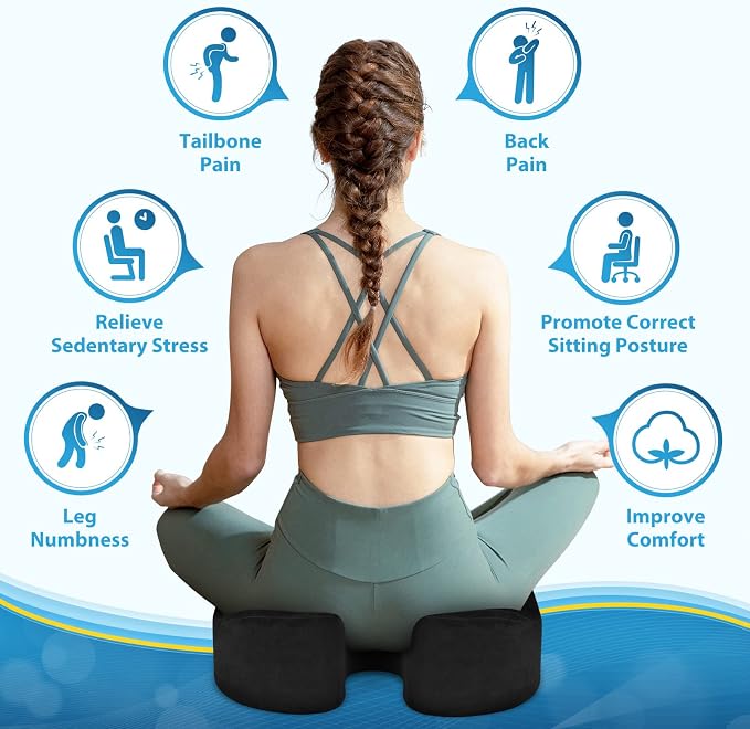 BlissTrends Seat Cushion with Velvet Cover, Thick Memory Foam Cushions - Image 9