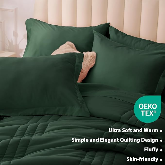 Twin XL Comforter Set Emerald Green - Image 5