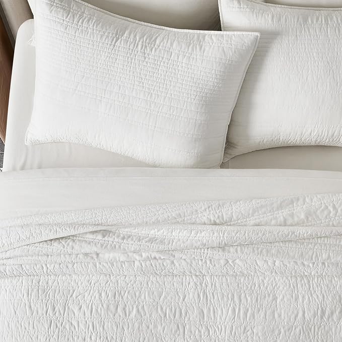 EVERGRACEHOME 100% Cotton Modern Lines Quilt Set Queen Size, Pre-Washed Soft - Image 3