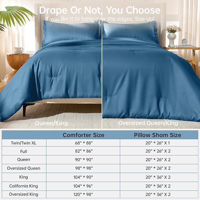 MUXHOMO King Size Comforter Set, All Season Ultra Soft Down Alternative Bedding - Image 8