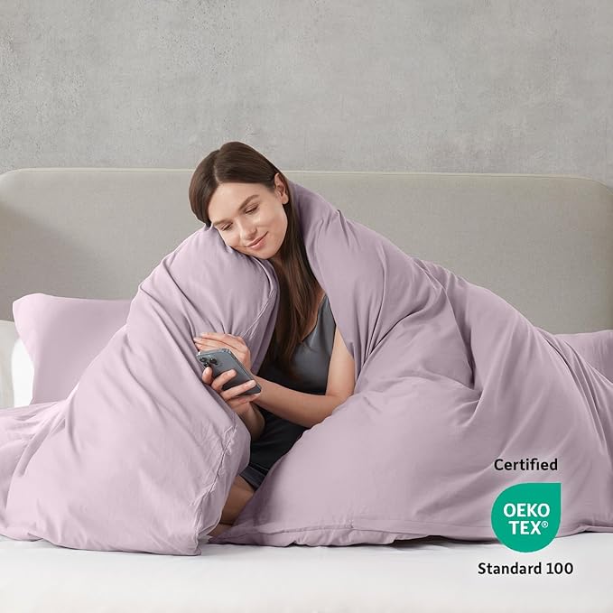 Nestl Dusty Purple Duvet Cover Full Size - Image 3