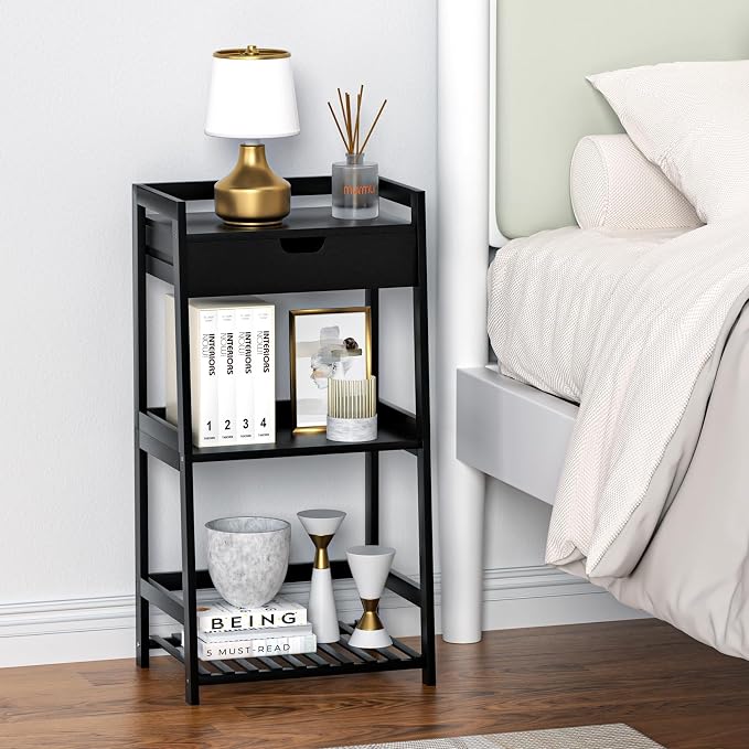 POXAKA 3 Tier Bamboo Bathroom Shelves - Image 4