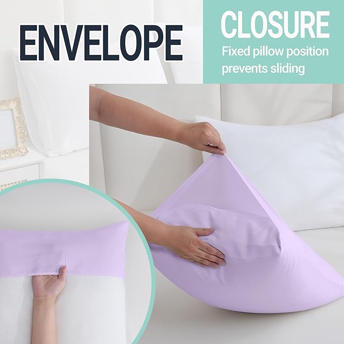 ZPECC Pillow Cases Queen Size Set of 4, 20x30 Envelope Closure Pillowcases - Image 5