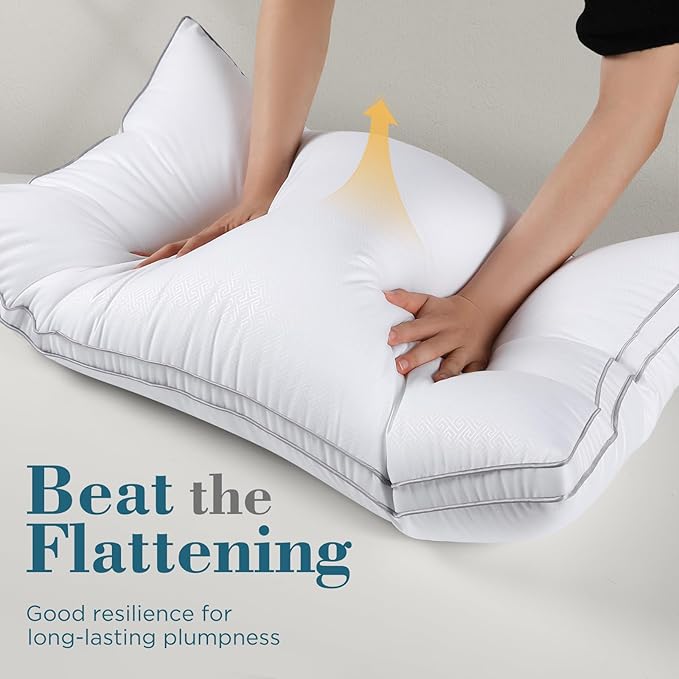 viewstar Bed Pillows Standard Sizes Set of 2, Hotel Quality Cooling Down - Image 4