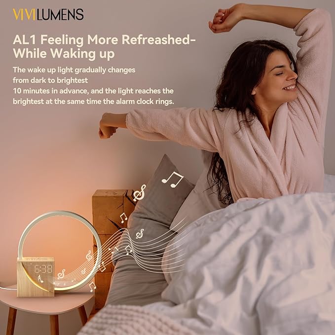 Vivilumens Sunrise Alarm Clock for Heavy Sleepers Adults, Wake-up Light - Image 3