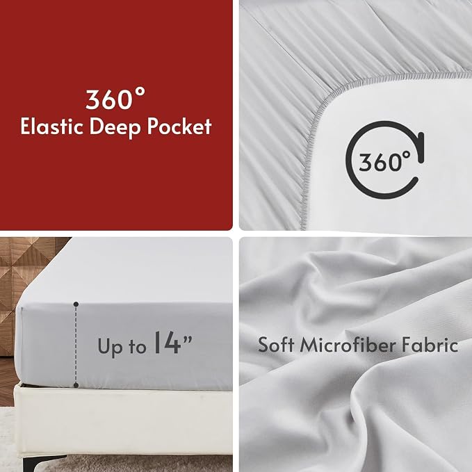 MUXHOMO 5 Pieces Twin Comforter Set, Reversible Bed in a Bag Twin Size - Image 8