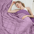 Purple Weighted Blanket for Adults 12lbs, Twin Full Size Cooling Heavy Throw by BETU