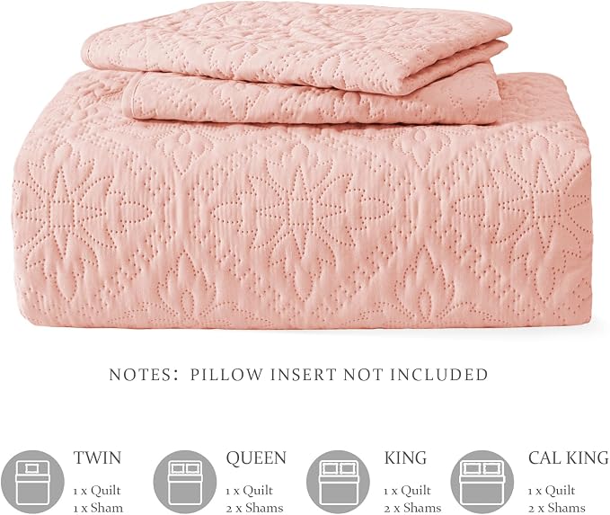 Exclusivo Mezcla King Quilt Bedding Set, Lightweight Soft Bedspreads Coverlets - Image 6