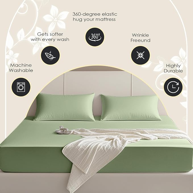 FreshCulture Twin Fitted Sheet Only – Premium Hotel-Quality Fitted Sheet - Image 4