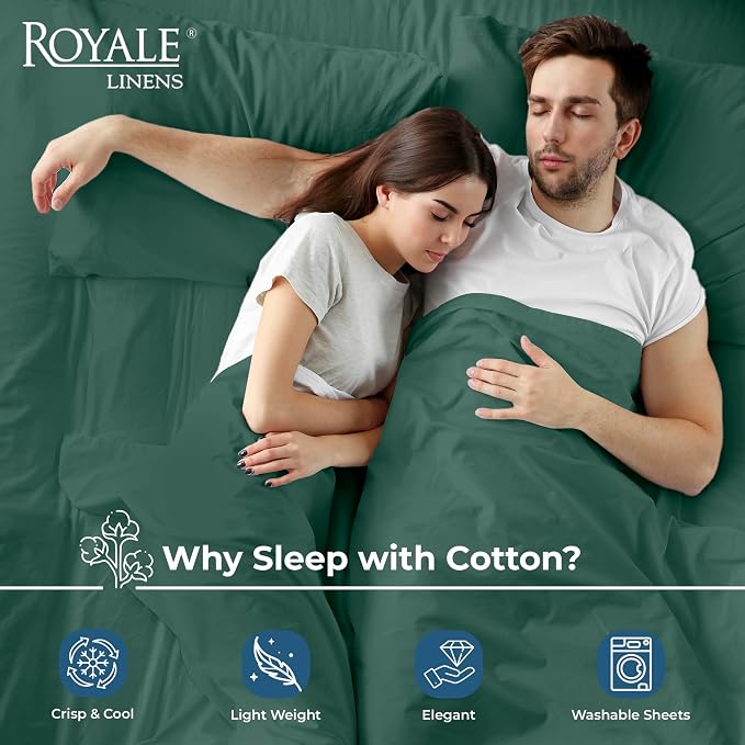 Royale Linen 100% Organic Cotton California King Flat Sheet Only - Image 3