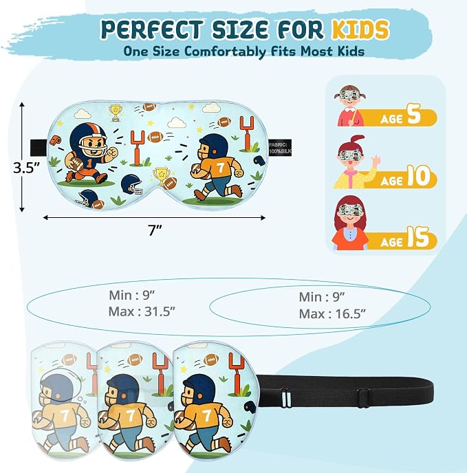 Kids Sleep Mask – 100% Mulberry Silk Eye Mask - Image 5