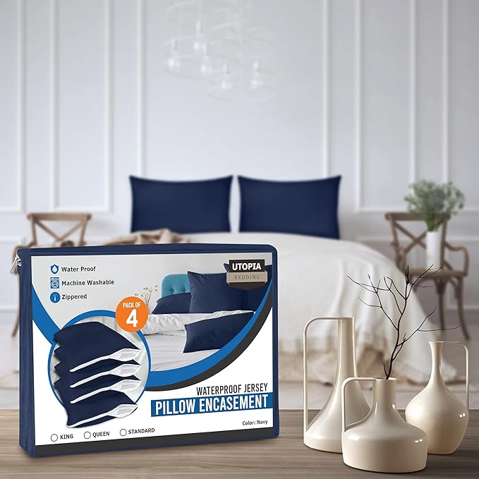 Utopia Bedding Premium 100% Waterproof Pillow Protectors - Image 7