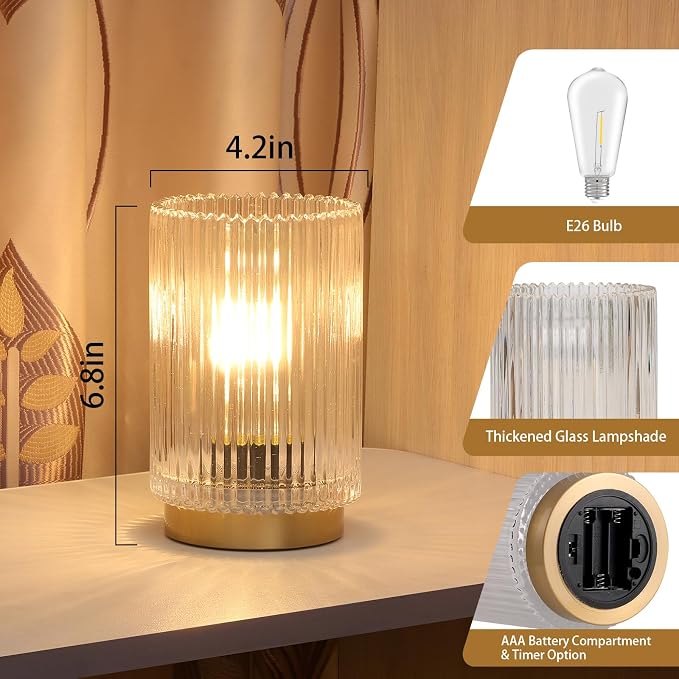 Battery Operated Lamp, Cordless Table Lamp - Image 2