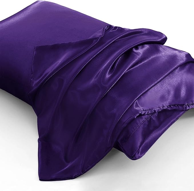 Aormenzy Satin Pillow Cases for Women Queen Size Set of 2, Fade Resistant - Image 3