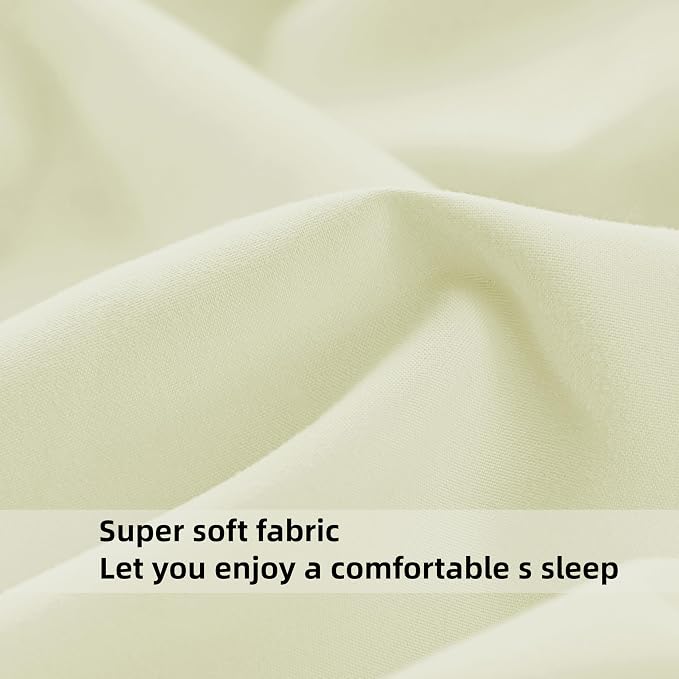 HBHLFZ Twin Fitted Sheet Only, Soft Breathable Bottom Sheet - Image 4