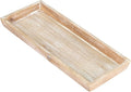 MAONAME Wash White Bathroom Vanity Tray, Rustic Long Narrow Tray, Rectangle by MAONAME