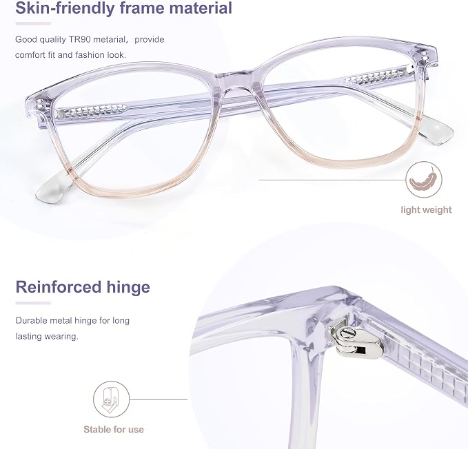 Madison Avenue Blue Light Blocking Glasses Anti Eyestrain UV Glare Blue Light - Image 3