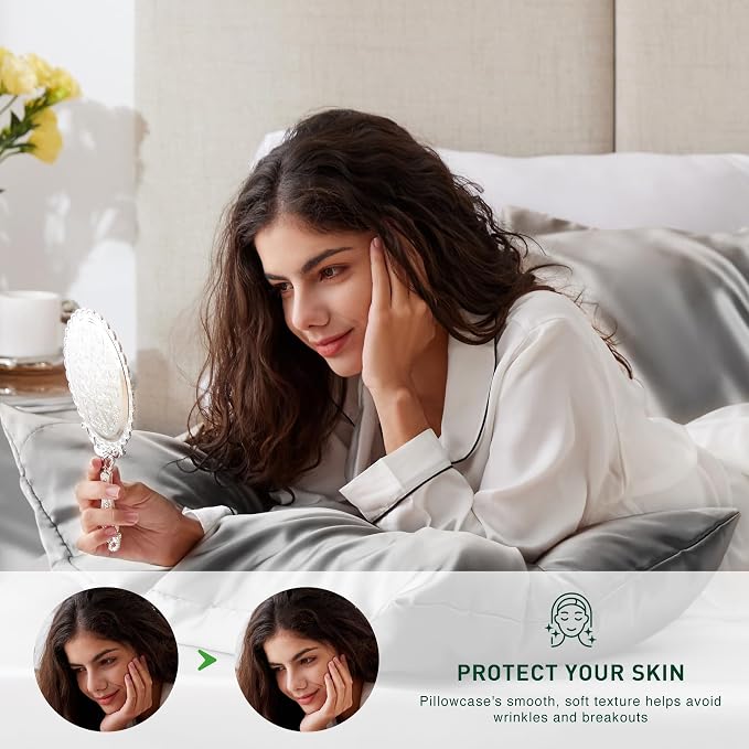 Love's cabin Satin Pillowcase Set of 2 Standard Size 20x26, Cooling Pillow - Image 3