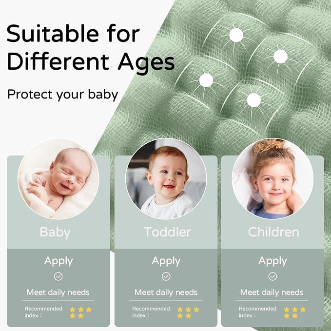 Yoofoss Hooded Baby Towels for Newborn 2 Pack 100% Muslin Organic Cotton Baby - Image 5
