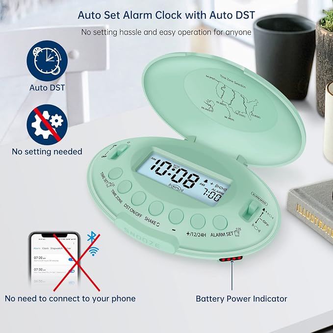 DreamSky Vibrating Alarm Clock for Heavy Sleepers - Image 3