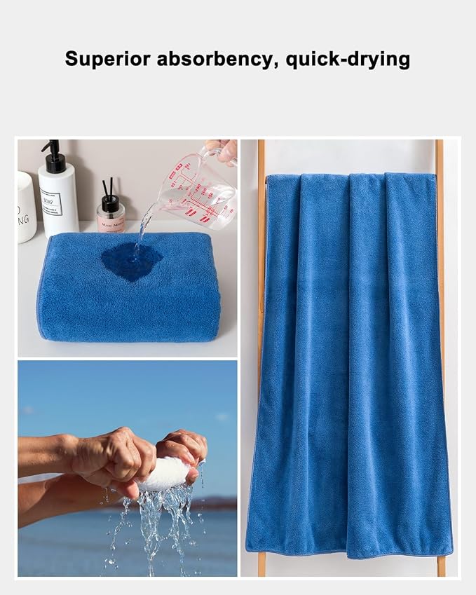 sakano Microfiber Bath Towel Set Ultra Soft Absorbent Speedy Drying Fade - Image 5