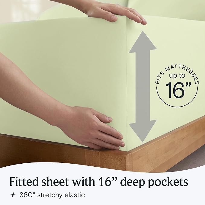 LuxClub 3 PC Twin XL Sheet Set, Deep Pockets Wrinkle Free Cooling Bed Sheets - Image 6