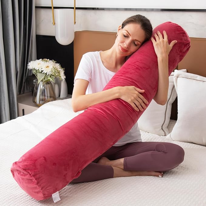 1 MIDDLE ONE Bolster Pillow for Bed, Long Round Body Pillow for Adults - Image 5