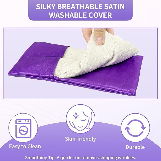 Lavender Weighted Eye Mask for Relaxation, Lavender Eye Mask - Image 4
