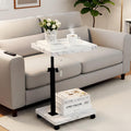 C Table End Table Adjustable Height, C Shaped End by BohodiyCShapedEndTable