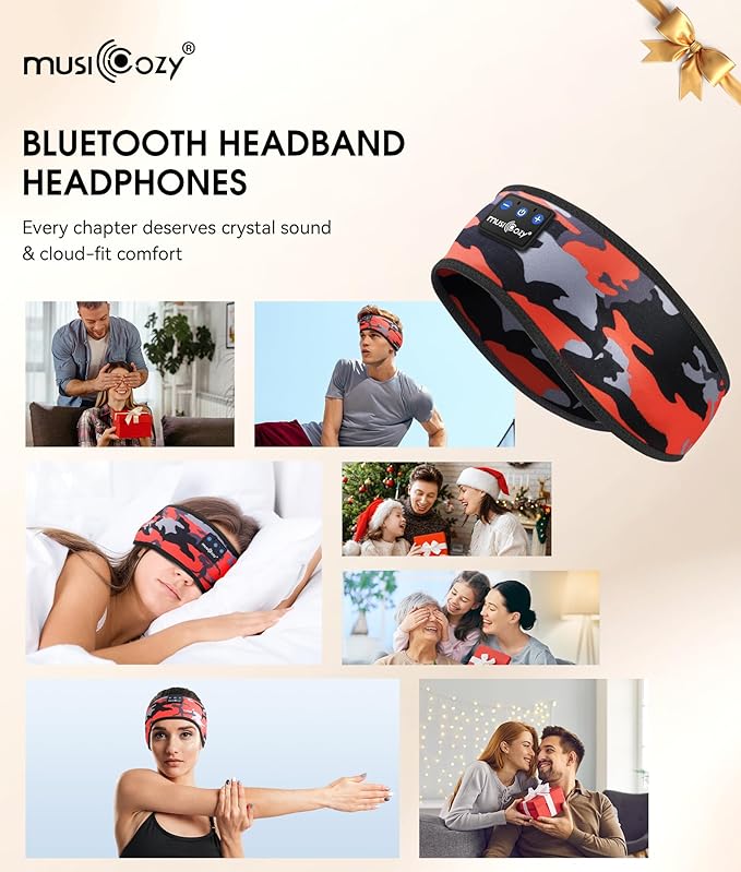 MUSICOZY Sleep Headphones Bluetooth 5.4 Headband, Wireless Earphones Music - Image 7