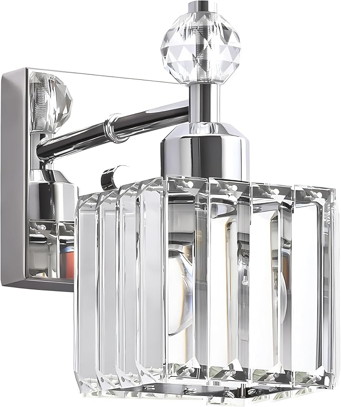 PRESDE 1-Light Bathroom Vanity Light, Modern Chrome Wall Sconce by HOME