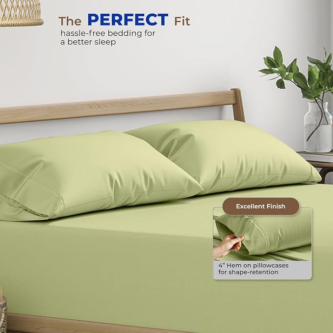 Thread Spread 100% Egyptian Cotton Pillow Cases Queen Size Set of 2 - Image 4