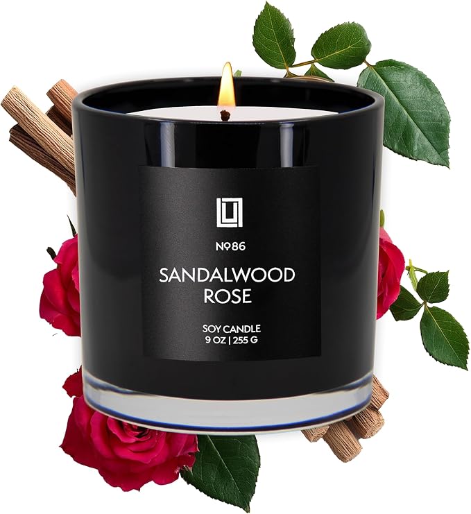 Lulu Candles | Sandalwood Rose | Luxury Scented Soy Jar Candle | Hand Poured in by LULUCANDLES