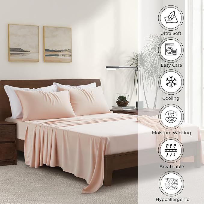 Luxury Bamboo Market | Queen Envelope Pillowcase Set | 100% Viscose Made from - Image 2