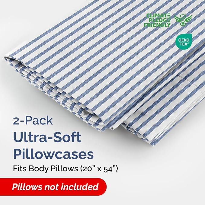 Body Pillowcases Set of 2-20x54 Long Body Pillow Case - Image 2