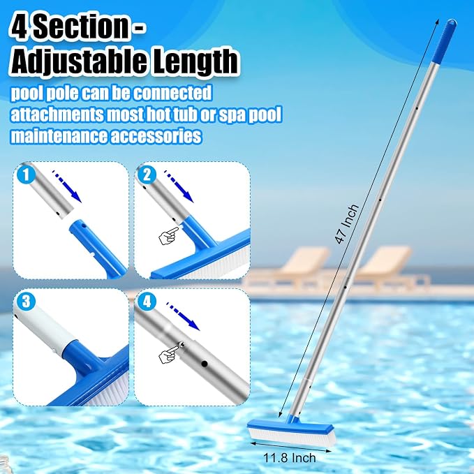 Tioncy 3 Pcs Pool Brushes Kit - Image 2