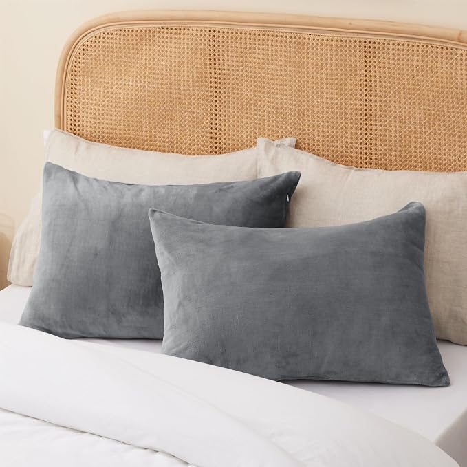 BEDELITE Flannel Pillowcases Standard Set of 2, Super Soft Fleece Pillow Case - Image 8
