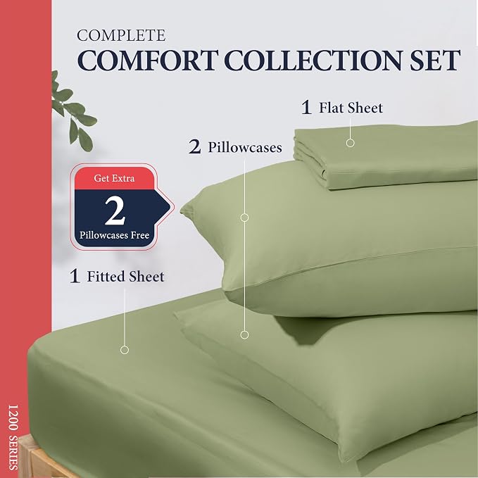 100% Egyptian Cotton Sheets California King Size - Image 3