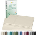Luxuriously Soft Premium 600 Thread Count, 100% Cotton Set of 2 Cases, Crisp by CaliforniaDesignDen