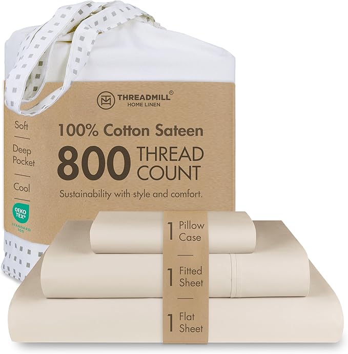 Threadmill Luxury 800 Thread Count 100% Cotton Sheets by ThreadmillHomeLinen