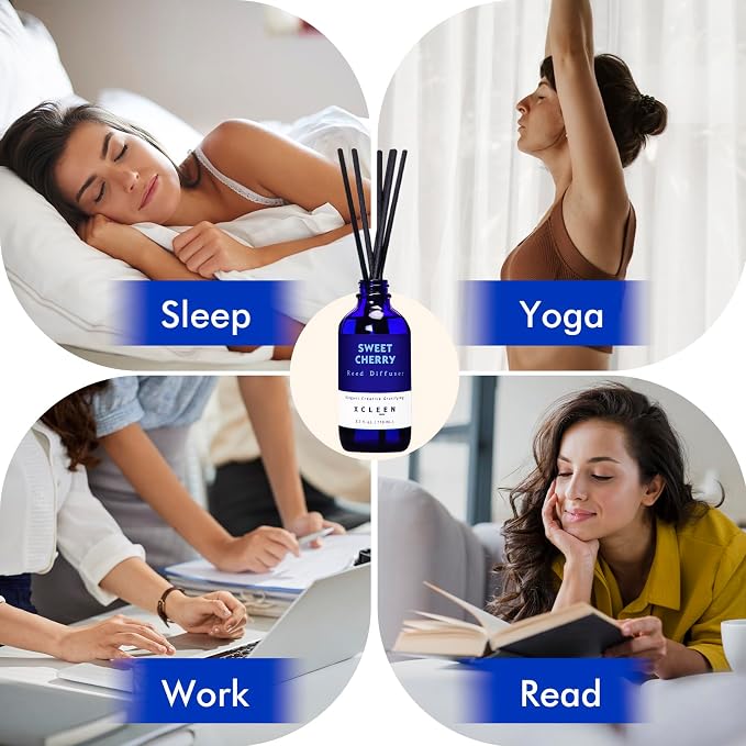 Xcleen Reed Diffuser Set, Sweet Cherry Oil Diffusers - Image 6