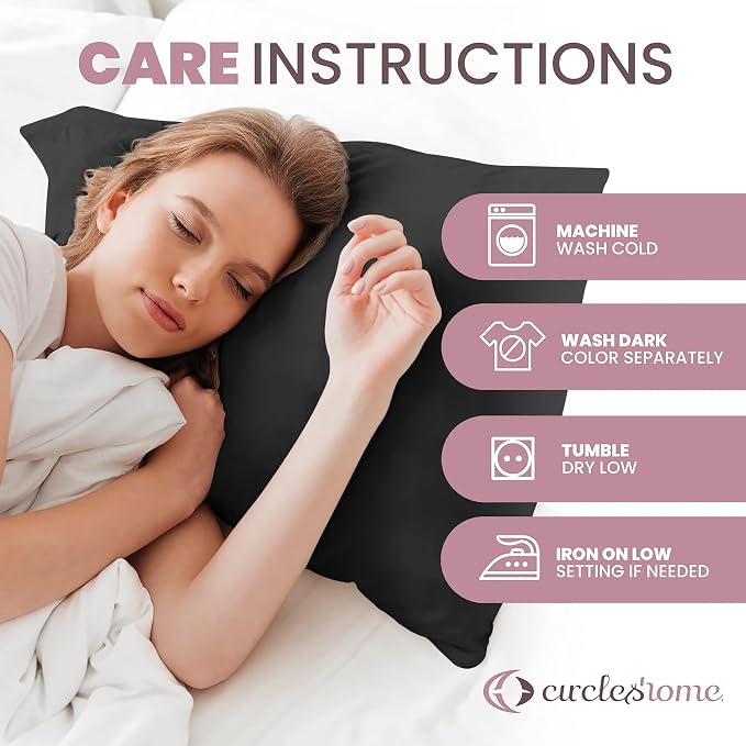 CirclesHome Pillow Protectors 2 Pack Standard Zippered - Image 8