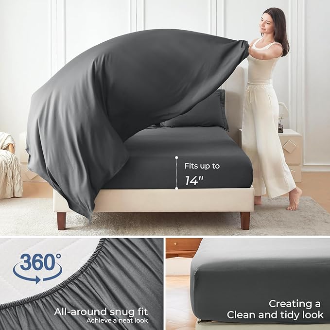 Sasttie Twin Comforter Set, 5 Pieces Bed in a Bag Twin, Complete Bedding Set - Image 4