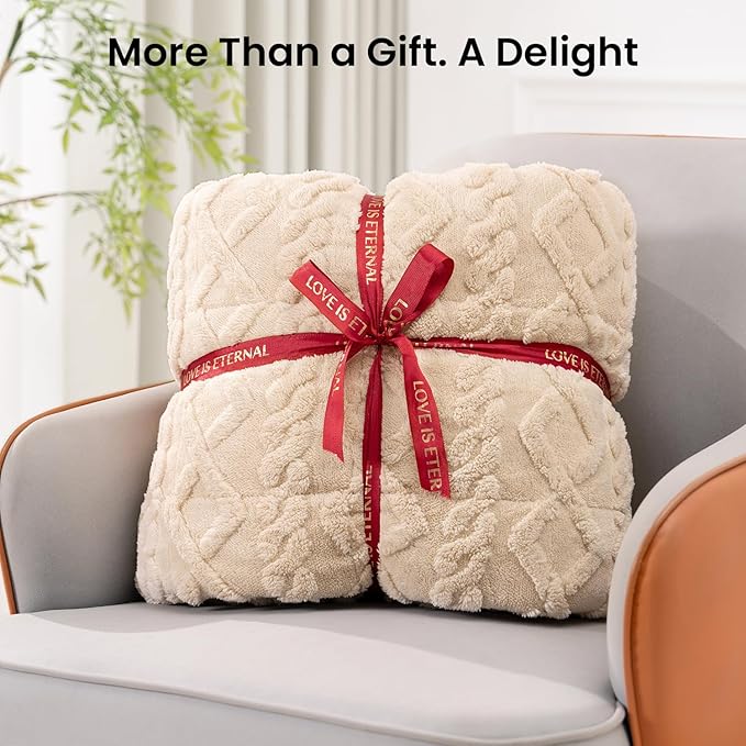 Drewin Weighted Blanket for Adults Queen Size 15 lbs, Soft Fuzzy Jacquard - Image 8