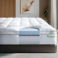 ViscoSoft 4 Inch Pillow Top Memory Foam Mattress Topper Short Queen by ViscoSoft