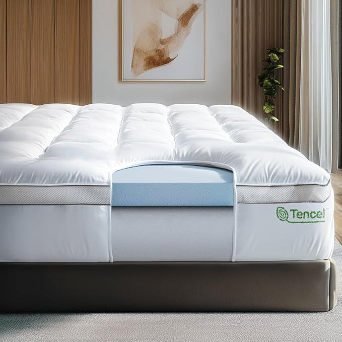 ViscoSoft 4 Inch Pillow Top Memory Foam Mattress Topper Full XL by ViscoSoft