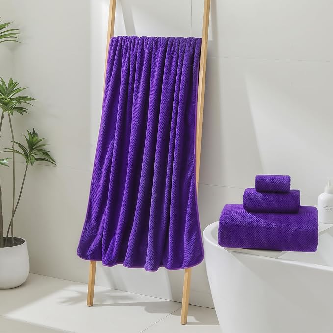 YTYC 29x59 Inch Bath Towels Set of 6 Large, Super Soft Lint Free Lightweight - Image 3